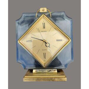 Vintage Seiko Quartz Mantle Desk Alarm Clock D20 L